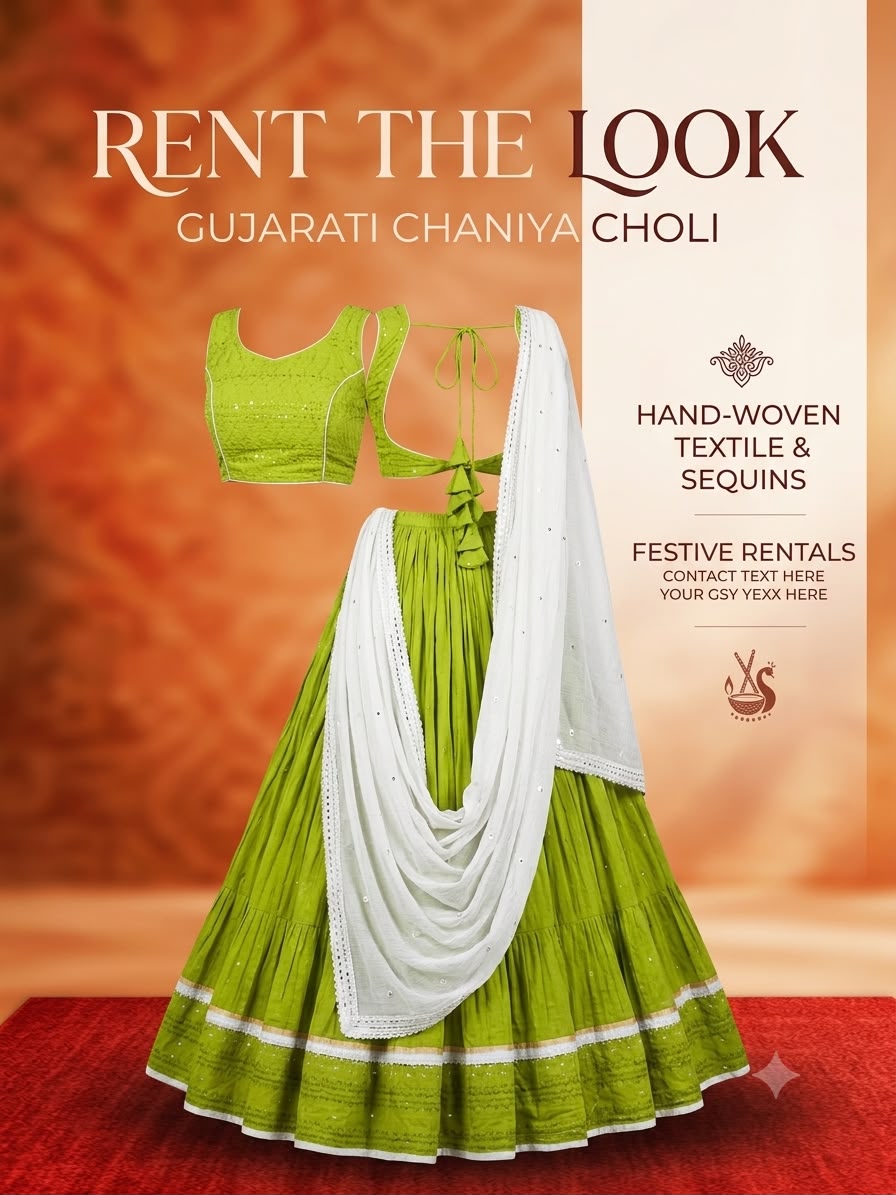 Sample 9, traditional Gujarati Chaniya Choli from Rent The Look